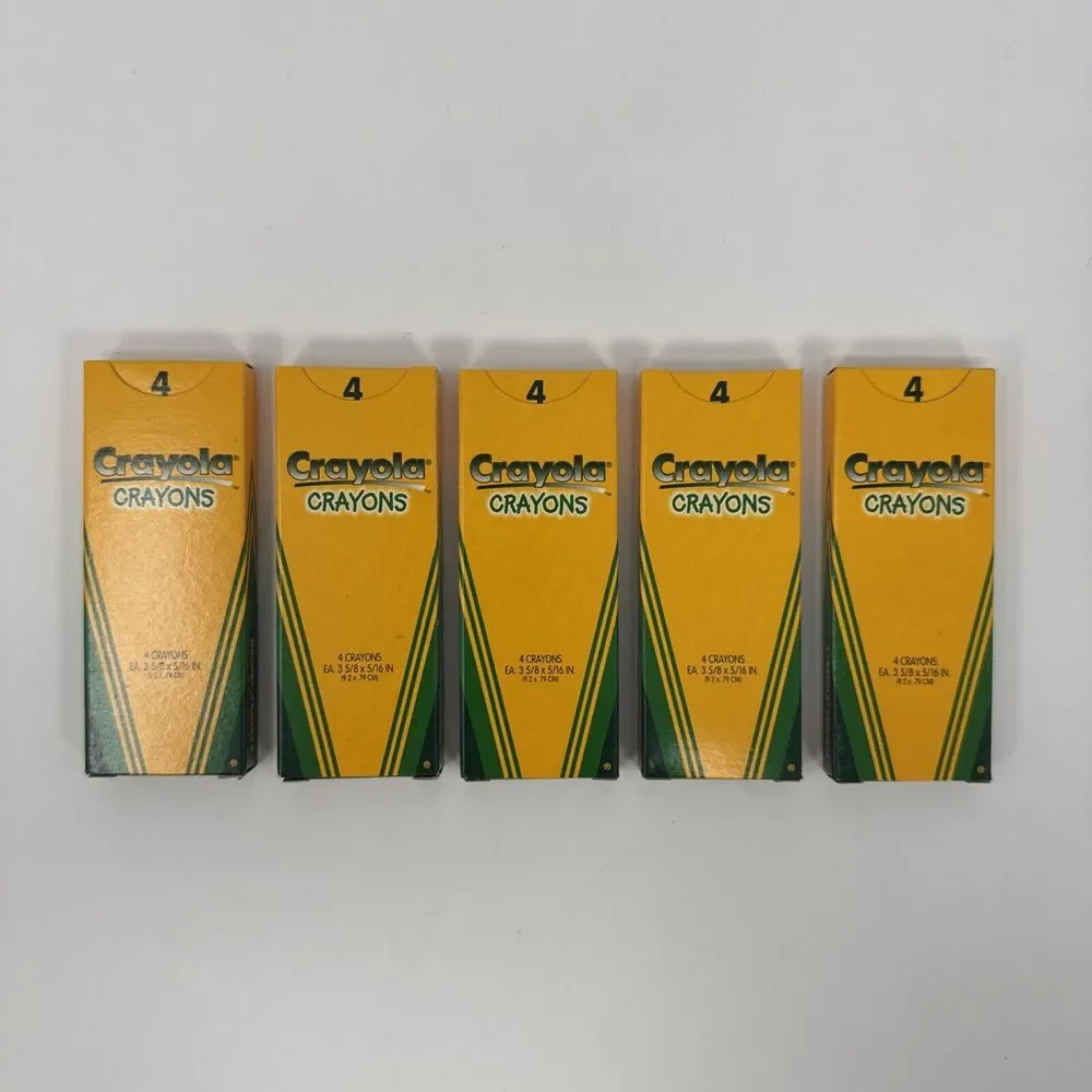 Vintage Crayola Crayons Binney Smith Box 1997 NOS - Lot of‎ 5 Packs (20 Crayons)